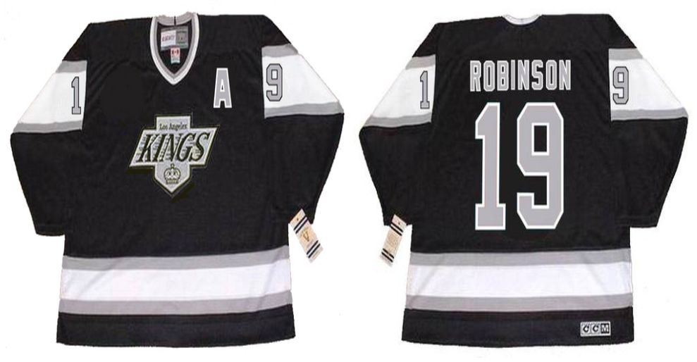 2019 Men Los Angeles Kings 19 Robinson Black CCM NHL jerseys